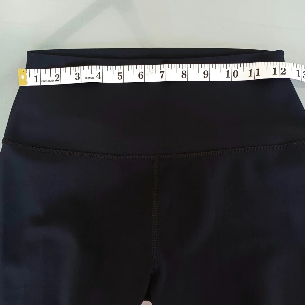 Alo Yoga Black Ripped Warrior High Waist Leggings Slashed Cutout Women Size M
